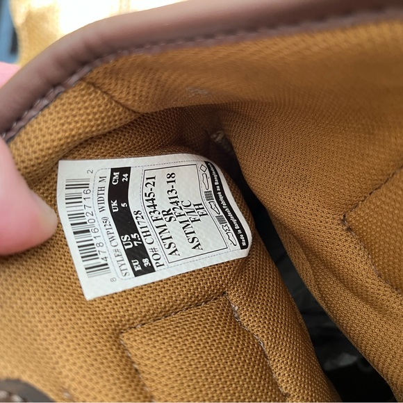 7.5 Carhartt womens Cwp1250 Safety Toe Work Boot Industrial Shoe, Bison - Picture 3 of 12